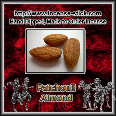 Patchouli Almond - Black Incense Sticks - 20 Count Package