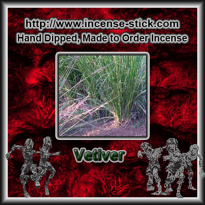 Vetiver - 8 Inch Charcoal Incense Sticks - 20 Count Package