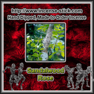 Sandalwood Rose - 8 Inch Charcoal Sticks - 20 Count Package
