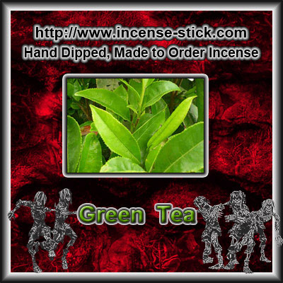 Green Tea - Black Incense Sticks - 20 Count Package