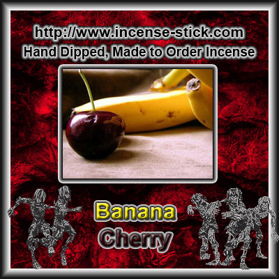 Banana Cherry - 4 Inch Incense Sticks - 25 Count Package