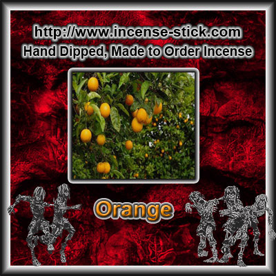Orange - 8 Inch Charcoal Incense Sticks - 20 Count Package