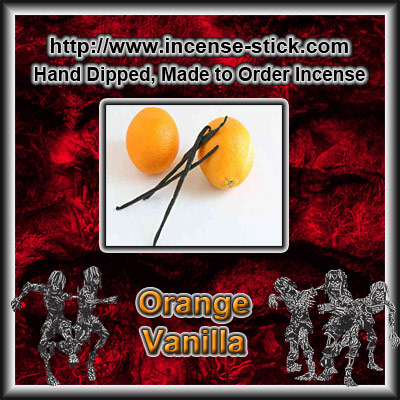 Orange Vanilla - 4 Inch Incense Sticks - 25 Count Package