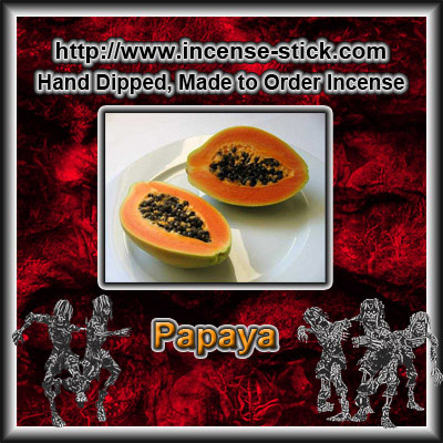 Papaya - Black Incense Sticks - 20 Count Package