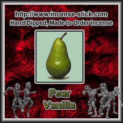 Pear Vanilla - 8 Inch Charcoal Incense Sticks - 20 Count Package
