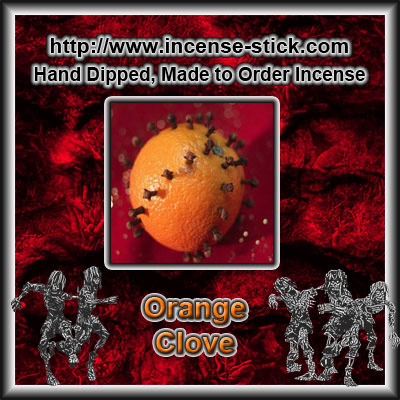Orange Clove - 4 Inch Incense Sticks - 25 Count Package