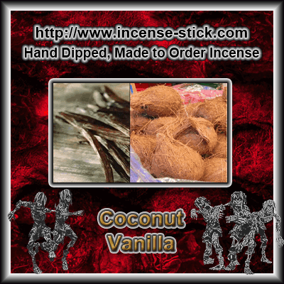 Coconut Vanilla - Black Incense Sticks - 20 Count Package