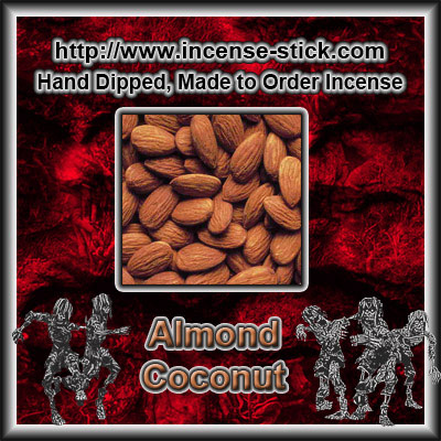 Almond Coconut - Charcoal Incense Cones - 20 Count Package