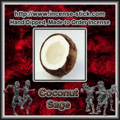 Coconut Sage - Black Incense Sticks - 20 Count Package