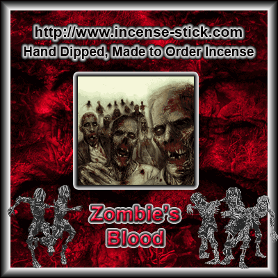 Zombie's Blood - Colored Incense Sticks - 20 Count Package